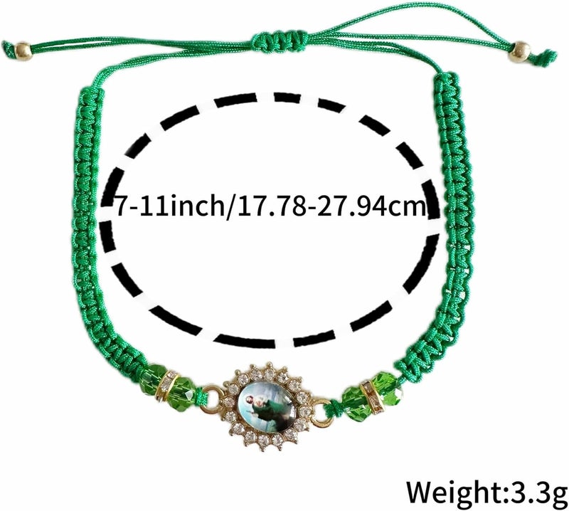 Bovemee 24PCS Virgin Mary Bracelets，Green Saint Jude bracelet Rosary Handmade Mexican bracelets,Virgen de Guadalupe Bracelet San Judas Tadeo Gift For Men Women - Image 4